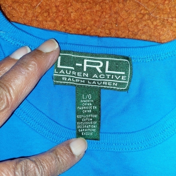 L-RL Ralph Lauren Blue Youth T-shirt Size Large - Picture 4 of 6